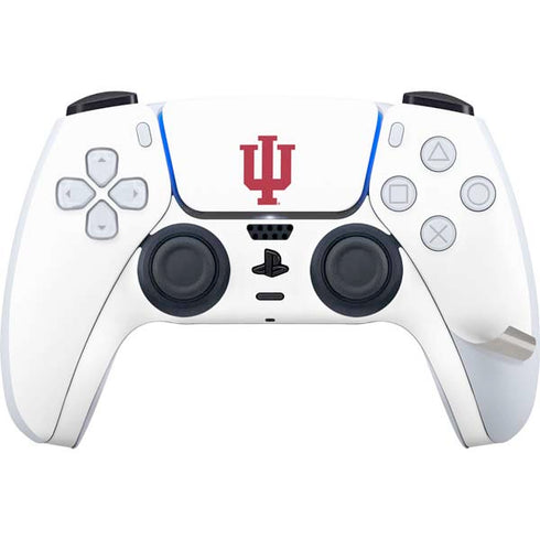Indiana University IU Logo White PS5 Pro Disk Bundle Skin