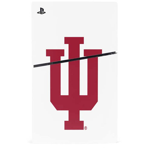 Indiana University IU Logo White PS5 Slim Digital Edition Console Skin