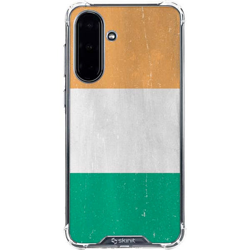 Ivory Coast Flag Distressed Galaxy A36 5G Clear Case