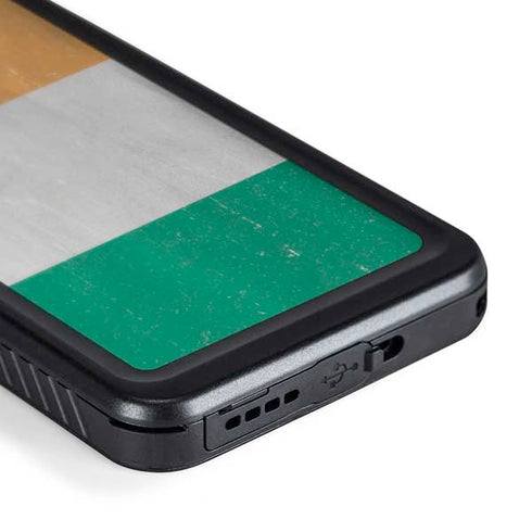 Ivory Coast Flag Distressed Galaxy S24 Plus Waterproof Case