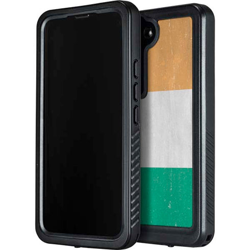 Ivory Coast Flag Distressed Galaxy S24 Waterproof Case