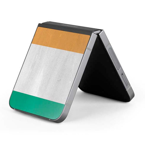 Ivory Coast Flag Distressed Galaxy Z Flip6 Skin