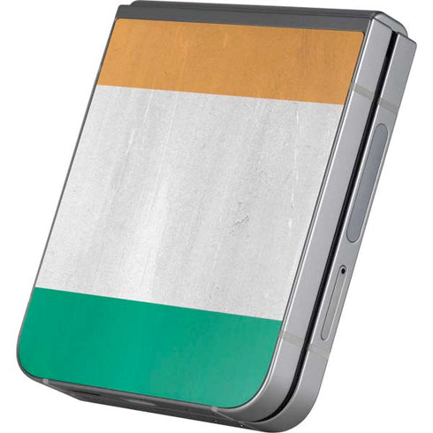 Ivory Coast Flag Distressed Galaxy Z Flip6 Skin