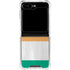 Ivory Coast Flag Distressed Galaxy Z Flip6 Clear Case