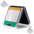 Ivory Coast Flag Distressed Galaxy Z Flip6 Clear Case