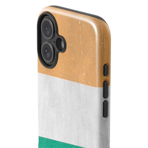 Ivory Coast Flag Distressed iPhone 16 Impact Case