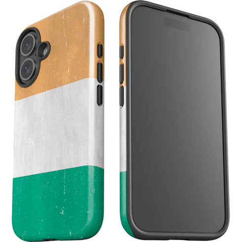 Ivory Coast Flag Distressed iPhone 16 Impact Case