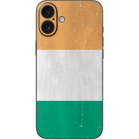 Ivory Coast Flag Distressed iPhone 16 Plus Skin