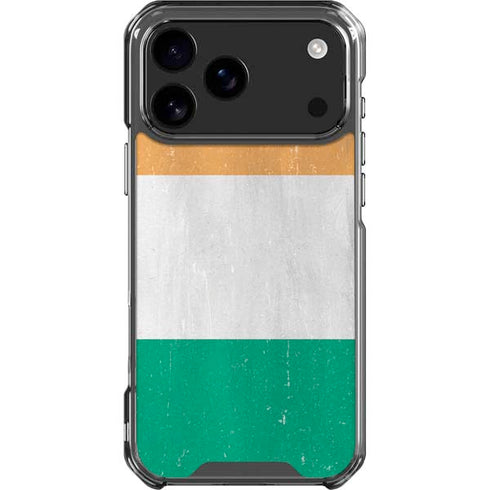 Ivory Coast Flag Distressed iPhone 18 Pro Max Clear Case