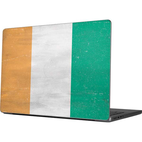 Ivory Coast Flag Distressed Apple MacBook Pro 14-inch Skin