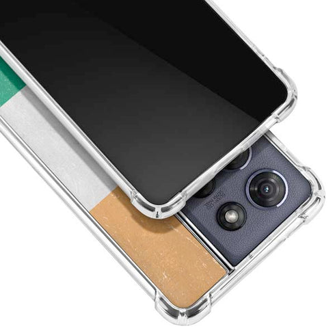 Ivory Coast Flag Distressed Moto G 5G (2025) Clear Case