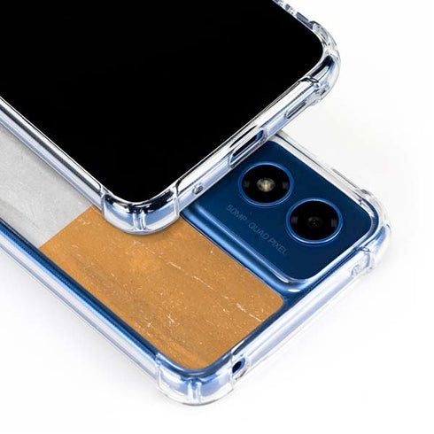 Ivory Coast Flag Distressed Moto G Play 4G (2024) Clear Case