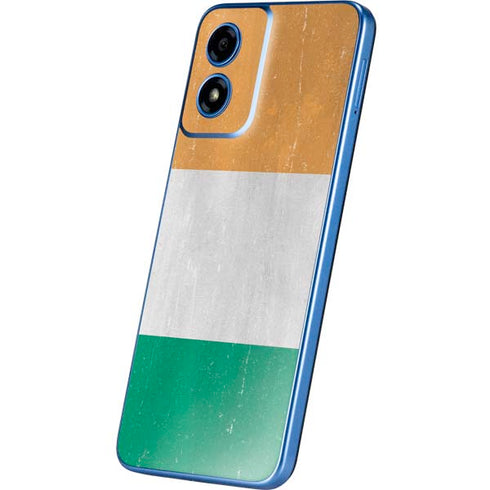 Ivory Coast Flag Distressed Moto G Play 4G (2024) Skin