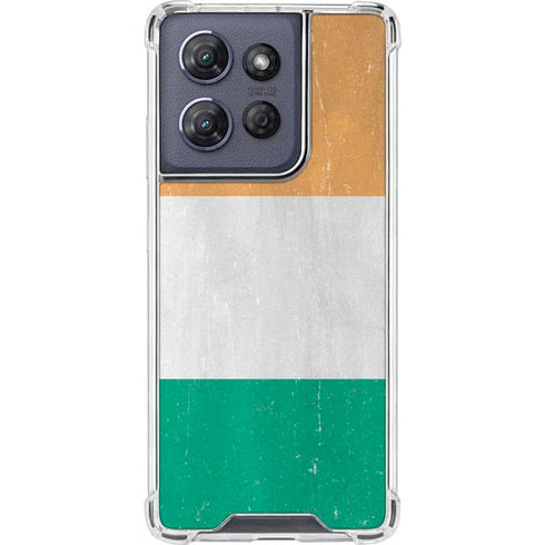 Ivory Coast Flag Distressed Moto G Play 5G (2025) Clear Case