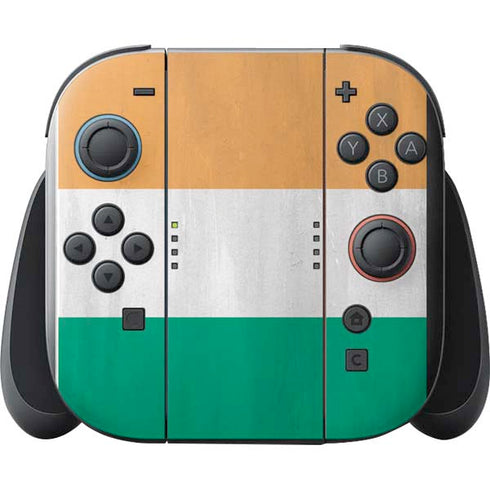 Ivory Coast Flag Distressed Nintendo Switch 2 (2025) with Joy-Con Skin