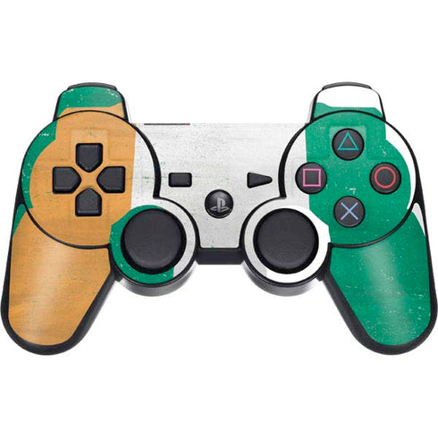 Ivory Coast Flag Distressed PS3 Dual Shock wireless controller Skin