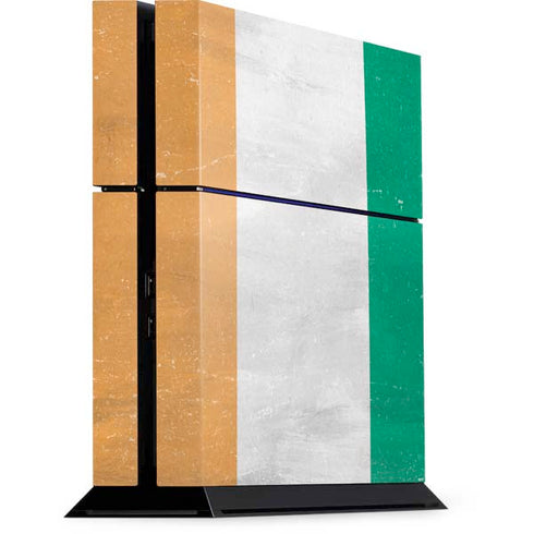 Ivory Coast Flag Distressed PlayStation PS4 Skins