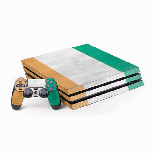 Ivory Coast Flag Distressed PlayStation PS4 Skins
