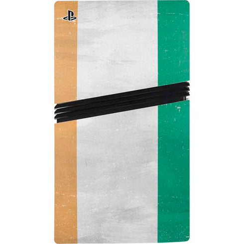 Ivory Coast Flag Distressed PS5 Pro Disk Bundle Skin