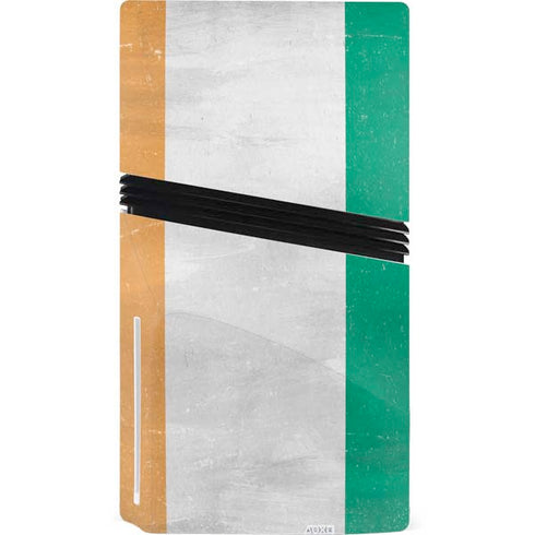 Ivory Coast Flag Distressed PS5 Pro Disk Console Skin