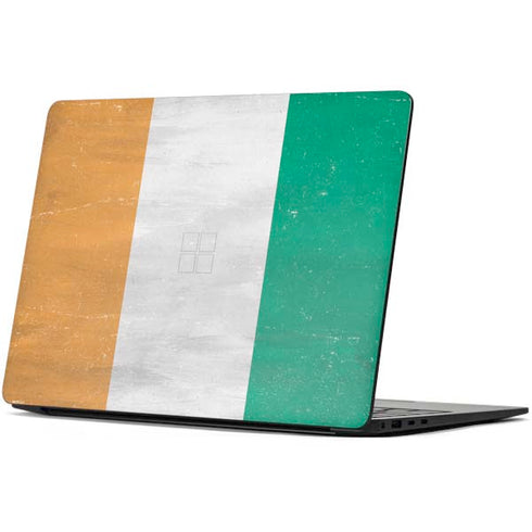 Ivory Coast Flag Distressed Surface Laptop 7 13.8in Skin