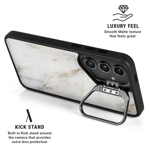 Ivory Taupe Galaxy S25 Kickstand Case