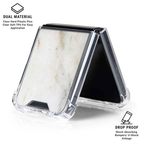 Ivory Taupe Galaxy Z Flip6 Clear Case