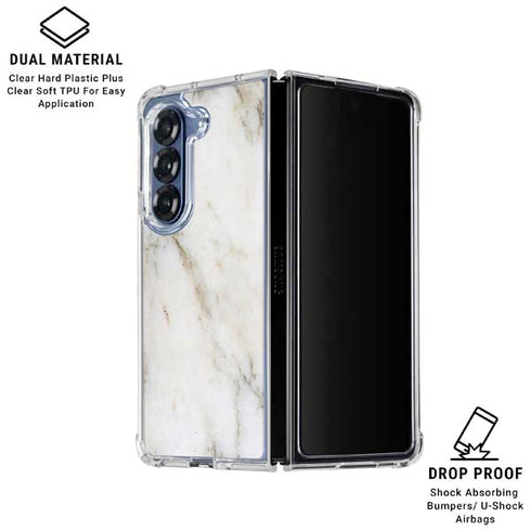 Ivory Taupe Galaxy Z Fold6 Clear Case