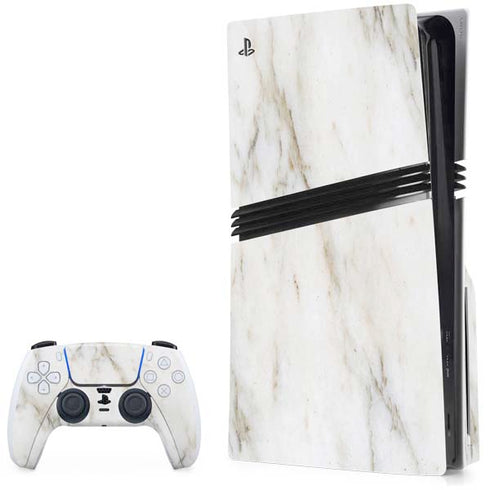 Ivory Taupe PS5 Pro Disk Bundle Skin
