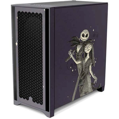Disney The Nightmare Before Christmas Jack and Sally Art Corsair 4000D Tempered Glass Mid-Tower ATX Case Skin