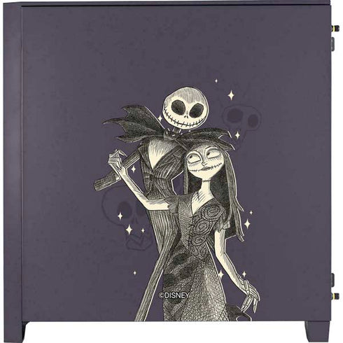Disney The Nightmare Before Christmas Jack and Sally Art Corsair 4000D Tempered Glass Mid-Tower ATX Case Skin