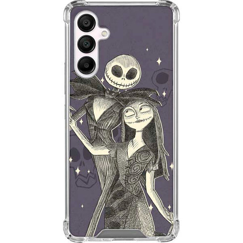 Disney The Nightmare Before Christmas Jack and Sally Art Galaxy A16 5G Clear Case