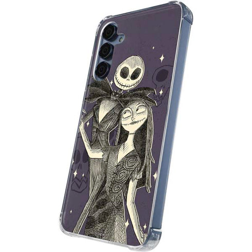 Disney The Nightmare Before Christmas Jack and Sally Art Galaxy A55 5G Clear Case