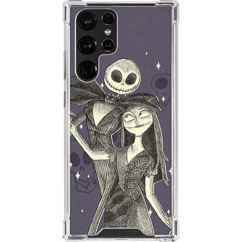 Disney The Nightmare Before Christmas Jack and Sally Art Galaxy S23 Ultra Clear Case