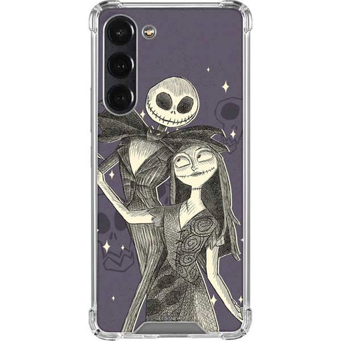 Disney The Nightmare Before Christmas Jack and Sally Art Galaxy S24 FE Clear Case