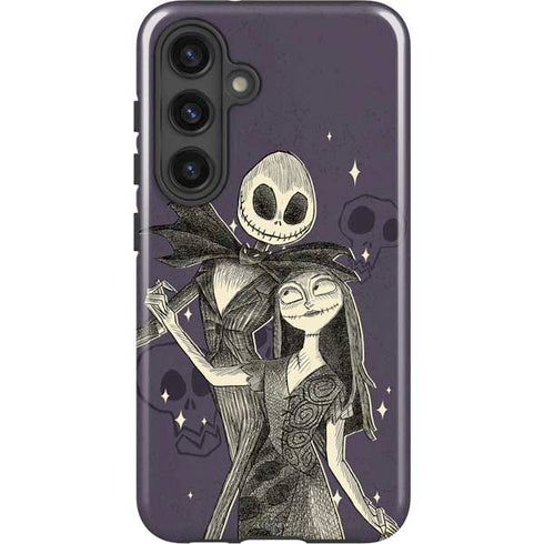 Disney The Nightmare Before Christmas Jack and Sally Art Galaxy S25 Impact Case