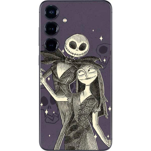 Disney The Nightmare Before Christmas Jack and Sally Art Galaxy S25 Plus Skin