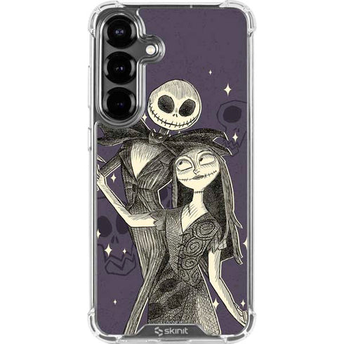 Disney The Nightmare Before Christmas Jack and Sally Art Galaxy S26 Clear Case