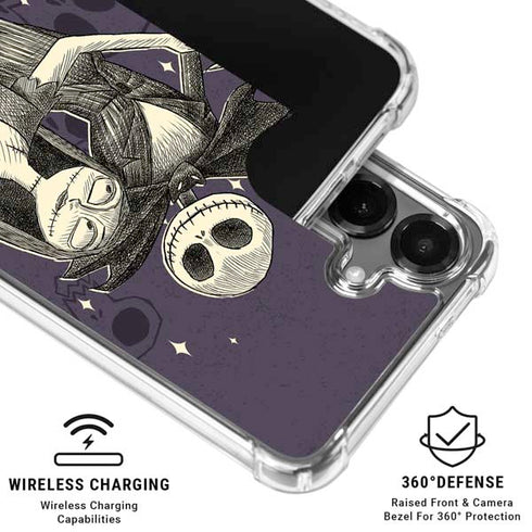 Disney The Nightmare Before Christmas Jack and Sally Art Galaxy S26 Clear Case