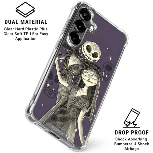 Disney The Nightmare Before Christmas Jack and Sally Art Galaxy S26 Clear Case