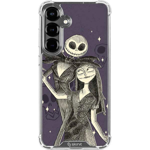 Disney The Nightmare Before Christmas Jack and Sally Art Galaxy S26 Plus Clear Case