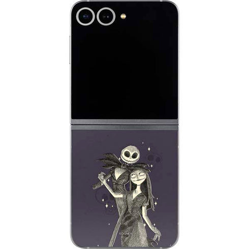 Disney The Nightmare Before Christmas Jack and Sally Art Galaxy Z Flip6 Skin