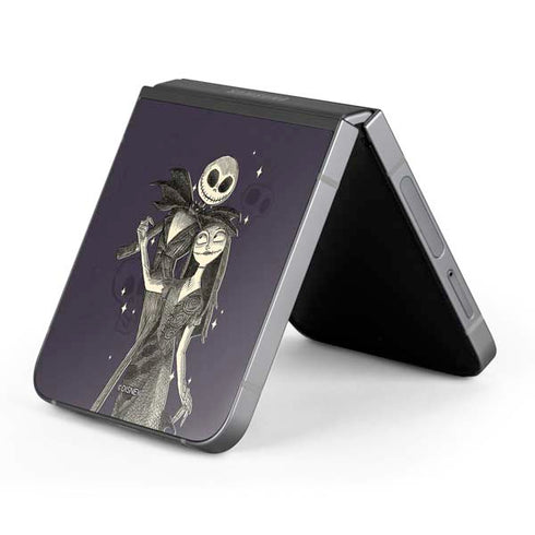 Disney The Nightmare Before Christmas Jack and Sally Art Galaxy Z Flip6 Skin