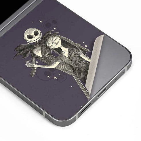 Disney The Nightmare Before Christmas Jack and Sally Art Galaxy Z Flip6 Skin