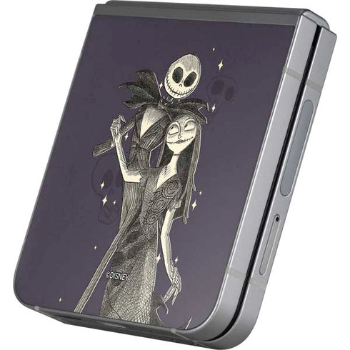 Disney The Nightmare Before Christmas Jack and Sally Art Galaxy Z Flip6 Skin