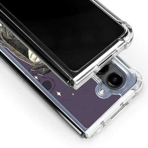 Disney The Nightmare Before Christmas Jack and Sally Art Galaxy Z Fold5 5G Clear Case