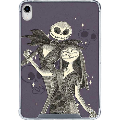 Disney The Nightmare Before Christmas Jack and Sally Art iPad 11th Gen (2025) Clear Case