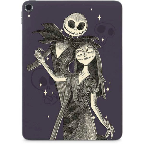 Disney The Nightmare Before Christmas Jack and Sally Art Apple iPad Pro Skin
