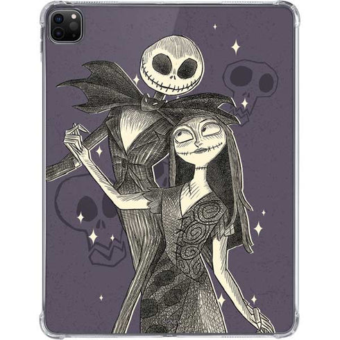 Disney The Nightmare Before Christmas Jack and Sally Art iPad Pro 11in (2024) Clear Case