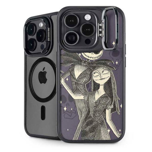 Disney The Nightmare Before Christmas Jack and Sally Art iPhone 14 Pro Max Kickstand Case
